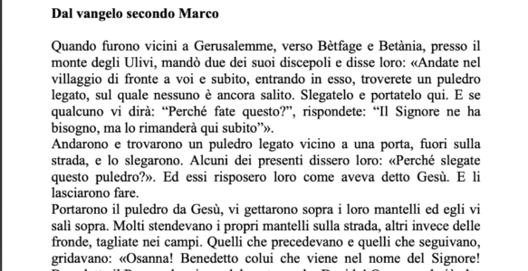 Avvisi della settimana – 24 Marzo 2024