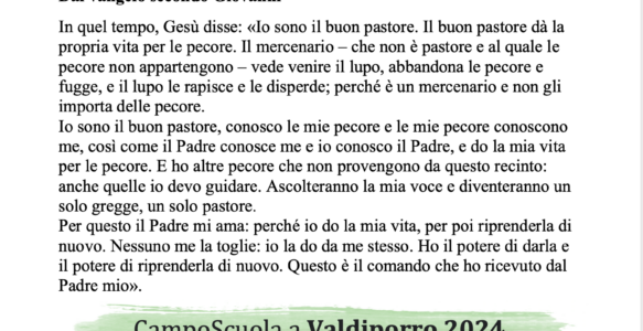 Avvisi della settimana – 21 Aprile 2024