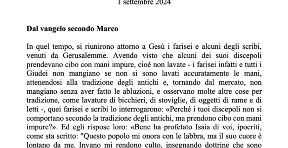 Avvisi della settimana – 1 Settembre 2024