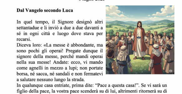 Avvisi della settimana – 06 – 13  Luglio 2025