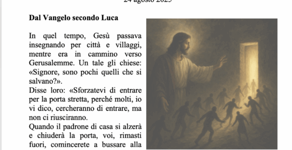 Avvisi della settimana – 24 Agosto 2025