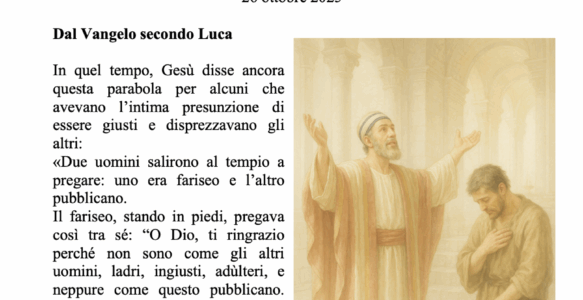 Avvisi della settimana – 26 OTTOBRE 2025