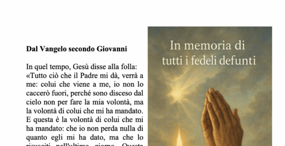 Avvisi della settimana – 02 NOVEMBRE 2025