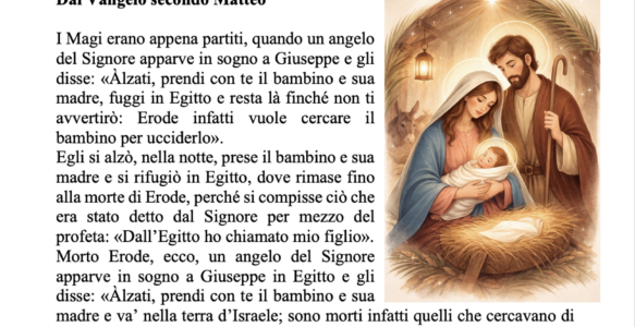 Avvisi della settimana – 28 DICEMBRE 2025