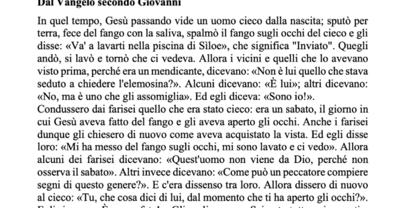 Avvisi della settimana – 15 Marzo 2026
