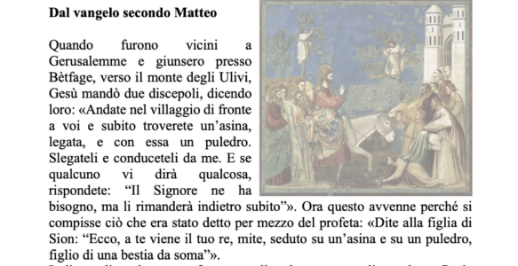 Avvisi della settimana – 29 Marzo 2026