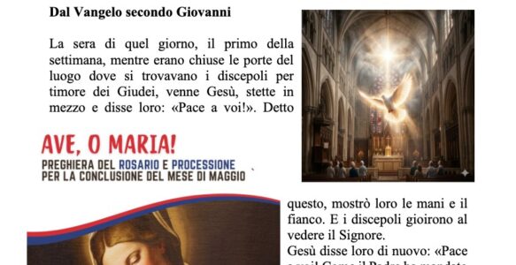 Avvisi della settimana – 24 Maggio 2026