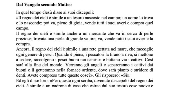 Avvisi della settimana – 26 Luglio 2026